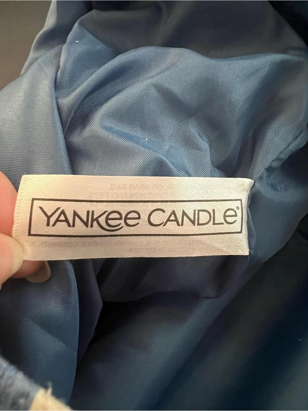 Yankee Candle Blue and Cream Striped Tote Cotton Tote